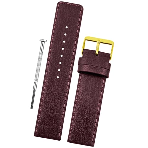 Image of DBLACK ''ATOR'' Leather Watch Strap, Pebble Design Pattern, Thin Leather Watch Belt / / For 18mm, 20mm, 22mm, 24mm, or 26mm Watch Band (Choose Your Size & Color)