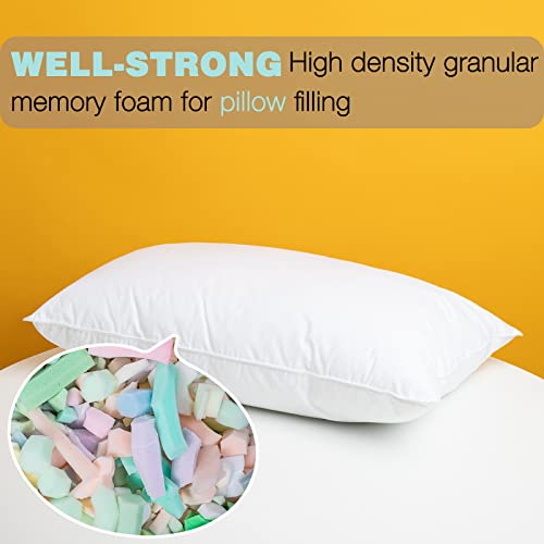 Well-Strong 10Lbs High Density Memory Foam Filling (Not Shredded) Granular Bean Bag Filler Foam, Refill For Pillow, Dog Bed, Cushions, Plush Toy #TOP6
