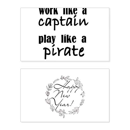 Tarjeta conmemorativa de año nuevo con frase motivadora en inglés para escritorio