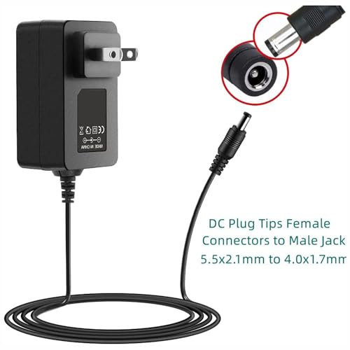 Image of MX DC Power Adapter Cable 4.0x1.7mm Male to 5.5x2.1mm Female Converter - Compatible with Casio Keyboards, Calculators & Electronic Devices (4.0x1.7mm Male → 5.5x2.1mm Female, Pack of 5)