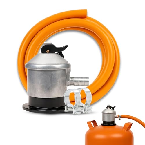 Kit completo butano, Regulador de gas butano + Tubo Goma 1,5 metros + 2 abrazaderas seguridad, Homologado ,Apto para cocinas, estufas gas, calderas, catalíticas, barbacoas, paelleras, calentadores