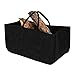 Nifogo Cesta Leña, Bolsa leña,Cesta de Fieltro,Cesta Chimenea Madera,Extragrande, Duradera,para Madera,Guardar Juguetes, Bolsa de Compras,periódicos, Cesta de Picnic(50x25x25 cm)