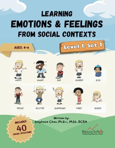 Learning Emotions and Feelings from Social Contexts - Level 1 Set 1: Happy, Angry, Sad, Scared, Sick, Proud, and More!