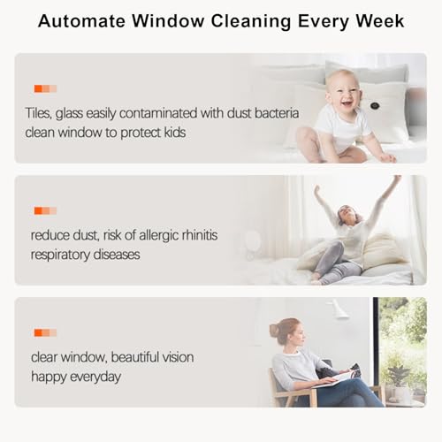 Image of MILAGROW Seagull Window Cleaning Robot, Automatic Cleaning with Intelligent Path Planning, 3000Pa Suction Power, Dual Nozzle Technology, Safety Rope, App /Remote Control
