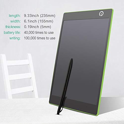 APCGK Drawing Tablet Lcd Writing Board, Electronic Paperless Handwriting Board Children's Graffiti Pad Gift, Memo Message Board Digital Slate 9.7 Inch green
