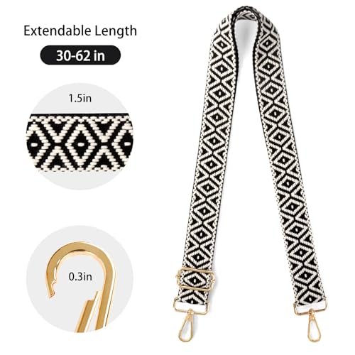 Image of Purse Straps Replacement Crossbody Straps for Purses,Wide Shoulder Strap for Bags Extender Guitar Straps for Handbags