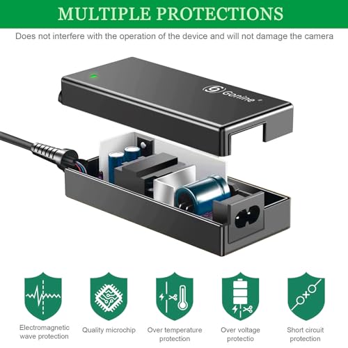 69 Gonine Ac Power Supply Adapter Kit Ack-E18 + Dc Coupler Dr-E18 For Cameras Canon Eos T6I 750D T6S 760D X8I- Black