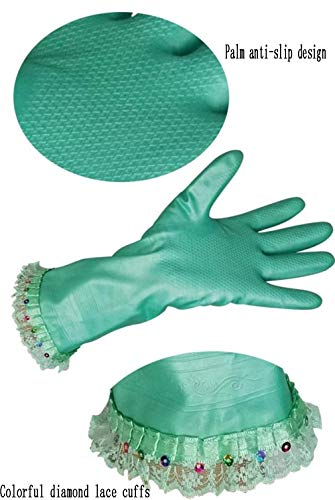 Gants ménagers durables en caoutchouc latex et coton look d'exception - 4