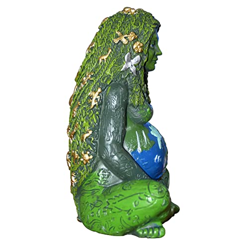 Gaia Earth Mother Statue 7.5" Millennial Greek Goddess With Sun Moon Figurine For Altar Table Witchy Spiritual Room Decor Mother Of All Life Collections, Nature A #TOP2