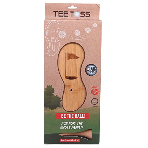 Tiki Toss Golf Ball Toss Game - 100% Bamboo - Be The First to Land The Ball Up On The Tee! (All Parts Included), 17 in. x 7 in. x 2 in, EMW9700642 - Thumbnail 2