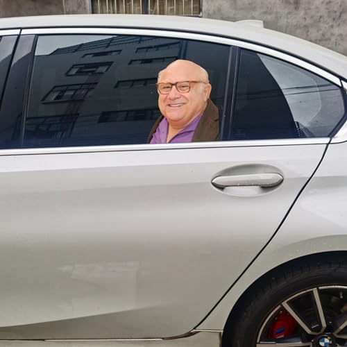 Image of Danny DeVito Car Window Cling Funny Sticker Window Decal for Vehicles Automotive Stickers for Out Side (Left)