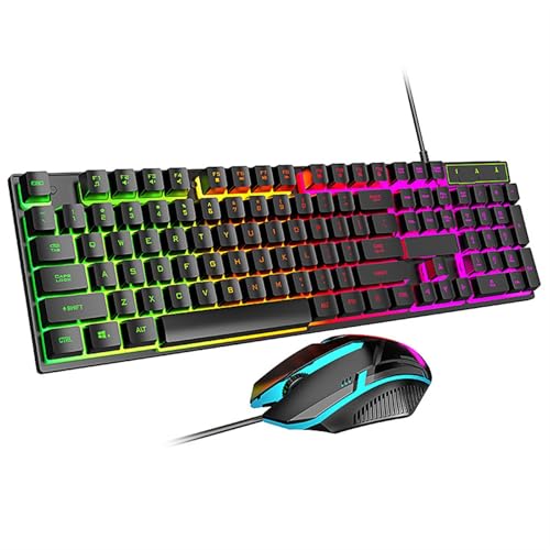 Clavier couleur K323 et souris filaire à haute réactivité pour performance bureautique
