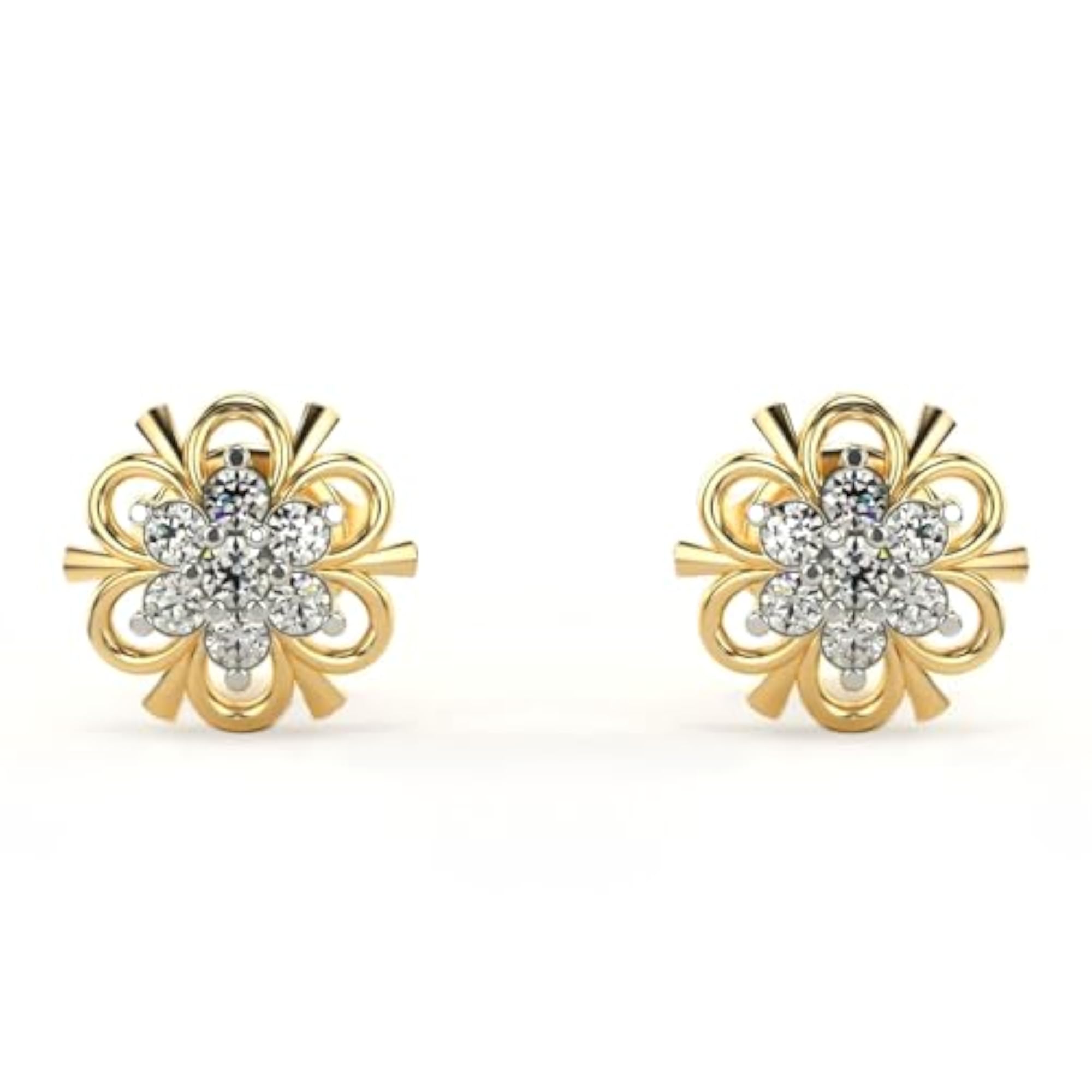 Women's Sterling Silver & Certified Lab Grown Diamond 0.21cts Earrings, Stylish