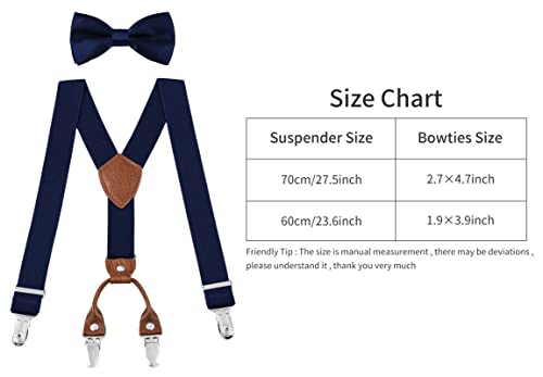 Hbselect Suspenders For Kids Bow Tie Set With Silk Bowties And Strong Metal Clips #TOP1