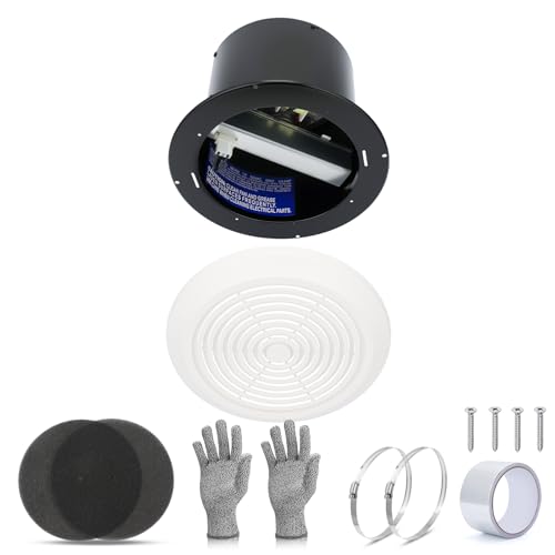 EJVFN V2262-50 Bathroom Exhaust Fan 7 In vent fan 50 CFM 1.0 Sones Low Noise for Bathroom Ceiling Fan Kitchen Exhaust Fan Garage Ceiling Fan for Mobile Home Household Ventilation Fans