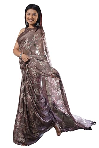 Image of MIRCHI FASHION Women Saree Chiffon Floral Printed | Breathable Lightweight Sari for Regular Home and Office Wear with Blouse Piece