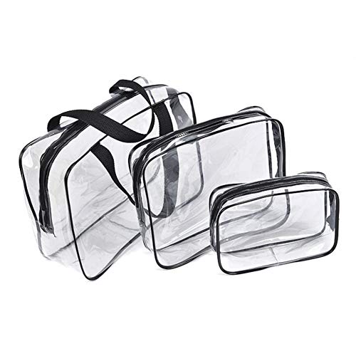 Preisvergleich Produktbild Dxlta Kosmetiktasche Transparente PVC Wasserdichte Handtasche Waschen Taschen Make-up Tasche Durchsichtig Beauty Supplies Kulturtaschen Set 4 Farben