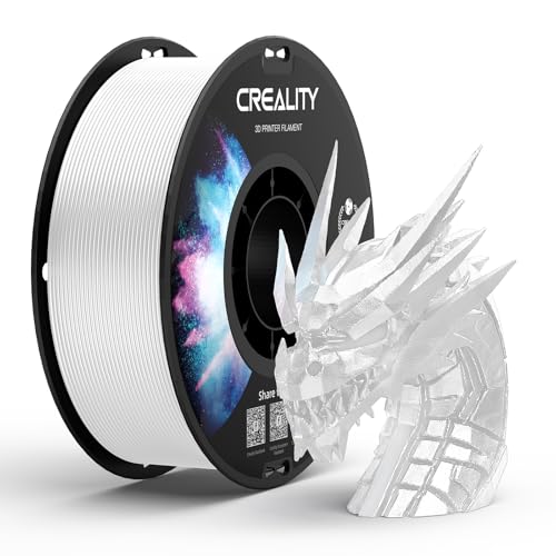 Creality Filamento PETG 1,75, filamento de impressora 3D: excelente dureza, alta precisão, precisão dimensional +/- 0,02 mm, carretel de 1 kg (1 kg) serve para a maioria das impressoras 3D FDM, PETG