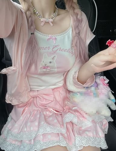 Sweet Lolita Mini Skirt for Women Bow Cake Skirt High Waist Kawaii Vintage Layered Lace Party A-line Mini Skirts3