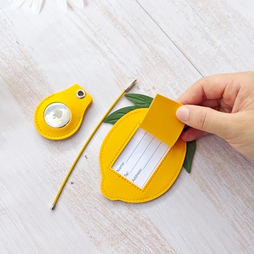 Luggage Tags for Suitcases, Faux Leather Cute & Funny Travel Suitcases Tag with ID Label,Stainless Steel Loop4