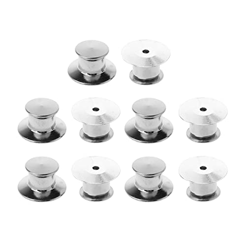 Stebcece 10 Pcs Pins Keepers Backs Locks Brooch Pin Backs Comfort Fit Tie Tack Lapel Pin Backing Holder Clasps Jewelry Findings