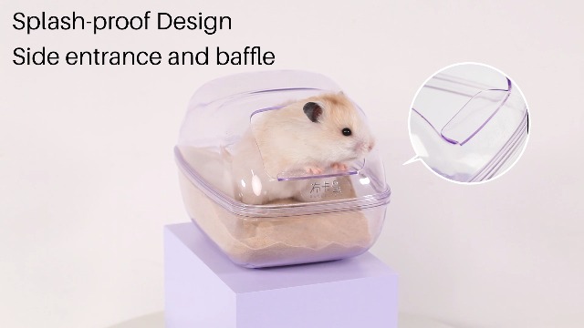 Vaschetta Per Bagno Di Sabbia Per Criceti - Trasparente, Facile Da Pulire, Per Piccoli Animali - Foto 3