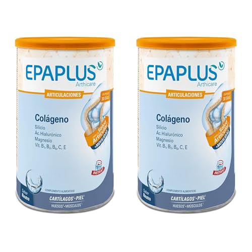 EPAPLUS Articulaciones - Colágeno en Polvo - Pack 2 UNIDADES, 60 días - Neutro - Con Magnesio, AH y Vit. B1, B2, B6, C y E - 330 g