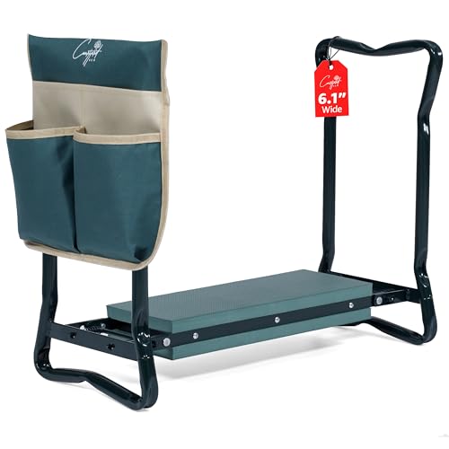 Garden Seat and Kneeler - Portable EVS Cushion Gardening Kneeling Pad 2X Gloves 1x Pouch - Soft