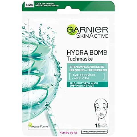 Garnier Tuchmaske, Gesichtsmaske für alle Hauttypen, Erfrischend und feuchtigkeitsspendend Cover