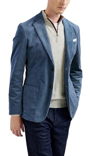 Retro Corduroy Sport Jacket Men Slim Fit Two Button Casual Sports Coat