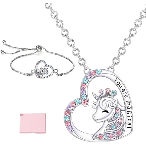 DALAETUS Unicorn Necklace and Bracelet Set Cover
