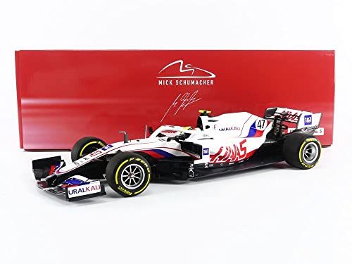 Minichamps 110210147 1:18 Uralkali Haas F1 Team Vf-21-Mick Schumacher-Bahrain Gp 2021 Collectible Miniature Car, Multicoloured #TOP6