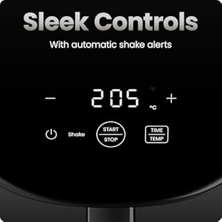 Chefman 2L Mini Air Fryer – Compact and Space-Saving Air Fryer, PFAS-Free Nonstick Basket, Quick & Easy Meals in Minutes, Perfect for Flats and Dorms, Digital Timer and Shake Reminders – Black