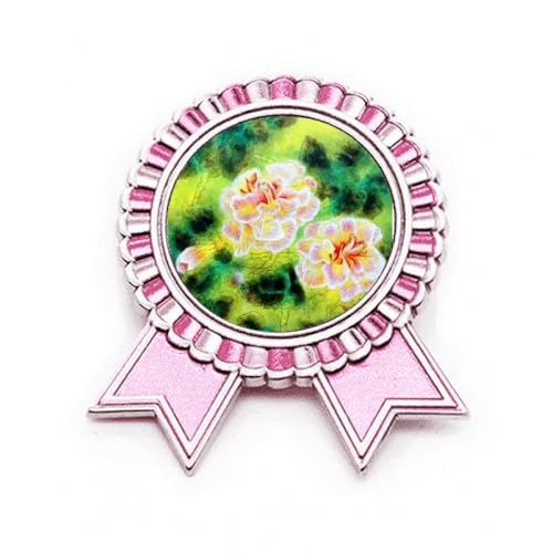 Broche rose motif floral en métal M pour accessoiriser une robe unie