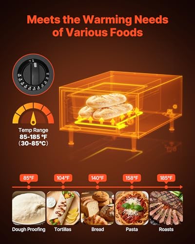 Image of VEVOR Commercial Electric Drawer Warmer, Single-Drawer Stainless Steel Food Warmer, Freestanding Slim Warming Drawer Cabinet, 85F-185F Wide Temperature Range, for Restaurant, Hotel, Bakery & Kitchen
