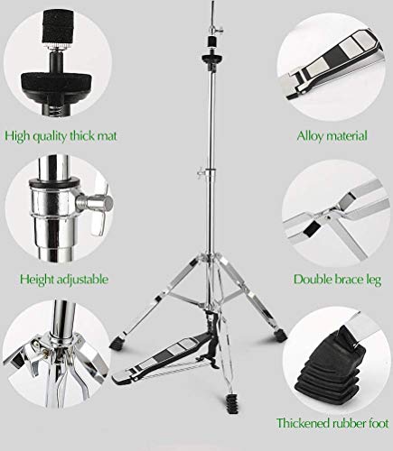 Image of Kadence DSTD-HH Home Series Hi-Hat Stand | Adjustable Chain Drive | Double-Braced Tripod Base | Chrome Finish