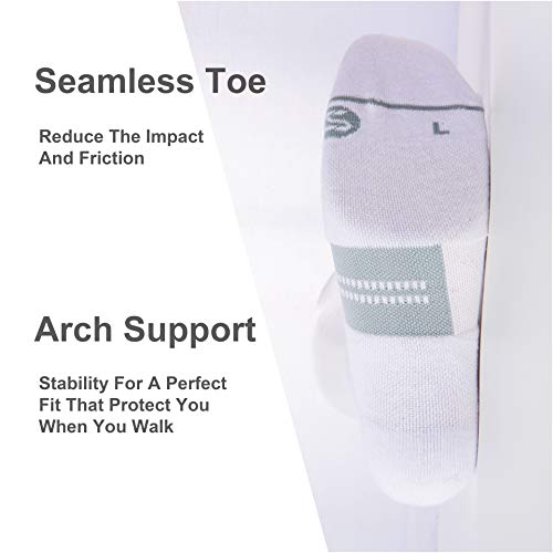 Image of CS CELERSPORT Men's Ankle Running Socks with Cushion, Arch Support Low Cut Athletic Tab Socks for Men Women 6 Pack