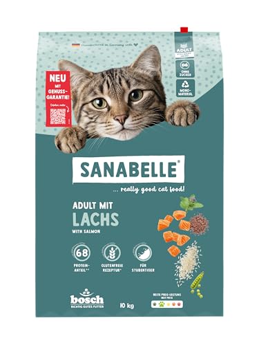 Sanabelle Classic Lachs | Katzentrockenfutter für ausgewachsene Katzen (ab dem 12. Monat) | 1 x 10 kg (Neu) – Ansicht 1