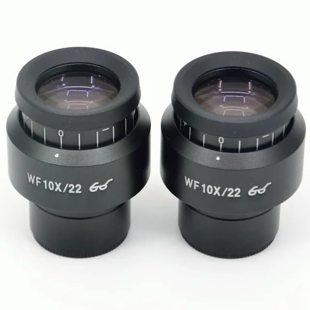 2 sztuki dopasowania WF10X/22 okulary szerokopolowe średnica 30 mm mocowanie mikroskopu akcesoria do lornetki trójkularowe mikroskop stereo (2 szt. czarne)