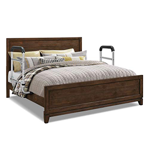 OasisSpace Bed Rail - Bedside Fall Prevention Grab Bar Mobility Aid for Elderly Seniors, Handicap - Adjustable Adult Bed Rail Cane fits King, Queen, Full, Twin - Stability Standing Bar Handle 6 OasisSpace Bed Rail - Bedside Fall Prevention Grab Bar Mobility Aid for Elderly Seniors, Handicap - Adjustable Adult Bed Rail Cane fits King, Queen, Full, Twin - Stability Standing Bar Handle - Image 7