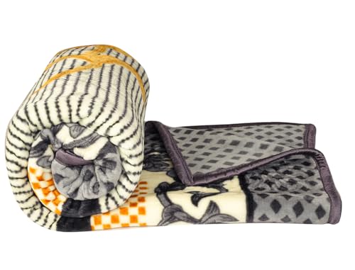 VAS COLLECTIONS® Premium Soft Mink Blanket - Warm & Cozy, King Double Bed, Plush Fleece for Bed, Couch, Sofa - Luxurious Winter Blanket 2.5Kg Multi-2