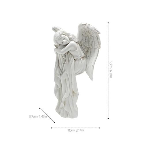 DOITOOL 2 Stück Teiliges Engel türrahmen dekor aus Strapazierfähigem Resin Schlafende Engel Figuren Stilvolle Wandornamente Links und Rechts Klassisch Europäisches Design für Gemütliche