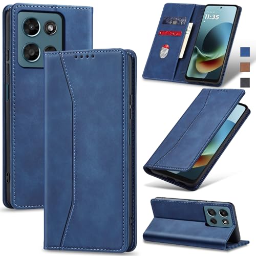 Image of Jasonyu Flip Wallet Case for Moto G Play /G 5G (2026),Blue