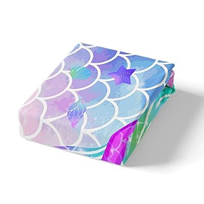 Homewish Fish Scale Duvet Cover Set Mermaid Fish Scale Bedding Set 3pcs for Kids Boys Girls Watercolor Mermaid Comforter… 41IznfeCb L. SS400