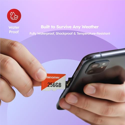 Image of Manomay 256 GB Memory Card, High Speed Storage Card for Smartphones, Tablets, Cameras (256 GB)