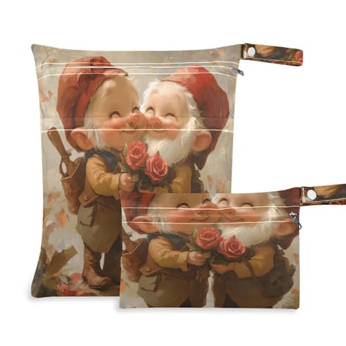 Msyxl 2pcs Wet Dry Bag for Baby Cloth Diapers, Waterproof Reusable Mjayodi3mdmwawvhc21zmgvvsm1y Wet Bag with Two Zippered Pockets Washable Pool Gym Travel Bag for Clothes