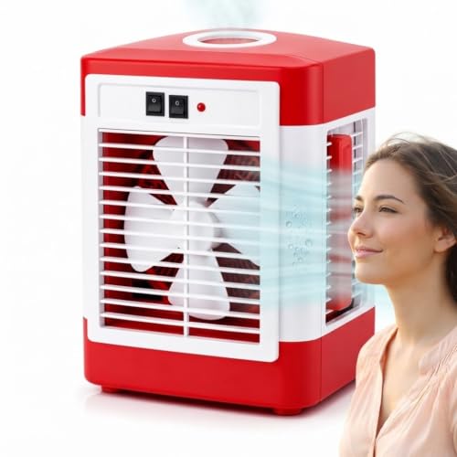 Image of DRUMSTONE Luxurious With 𝟓 Years Desert Air Cooler, Portable Evaporative Cooler with 3-Speed Fan, Wide-Angle Oscillation, Remote Control & 4L Water Tank for Home, Office & Outdoor Use