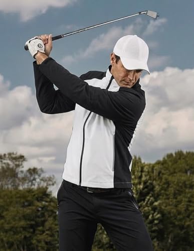 Image of fit space Waterproof Golf Rain Jacket for Men 20K Performance Lightweight Rain Jackets for All Sports