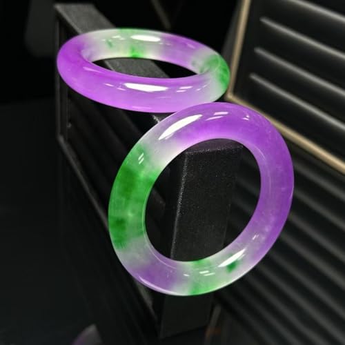 Round Jade Bangle Bracelet for Women Healing Feng Shui Good Luck Wealth Bracelet Fashion Genuine Jade Stone Bangle for Woman Yoga Meditation Mother Birthday Gift Wedding4