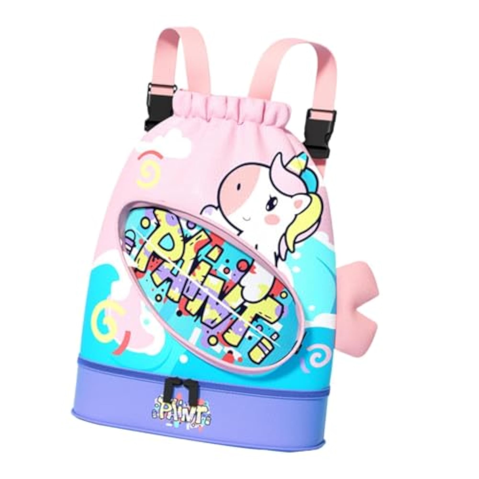 Portable Cute Drawstring Swim Bag for Kids Outdoor Travel